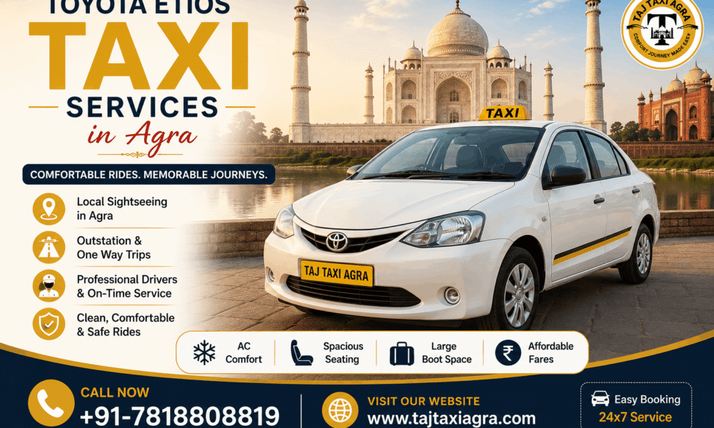 Toyota Etios Taxi Services in Agra