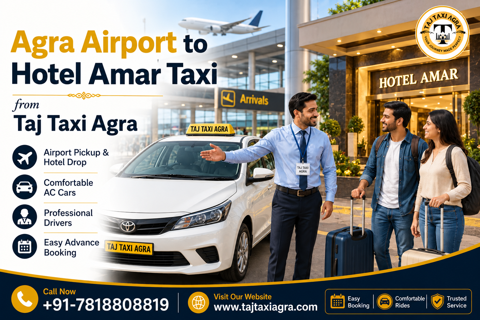 Agra Airport to Hotel Amar Taxi