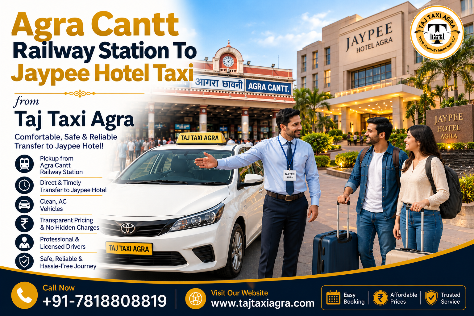 Agra Cantt Railway Station To Jaypee Hotel Taxi